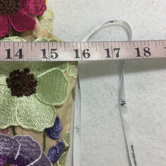 SPRING FORMAL AW SZ 4 S Multicolor Coralia 3D Floral party Midi Dress New 0b6 - Picture 6 of 8